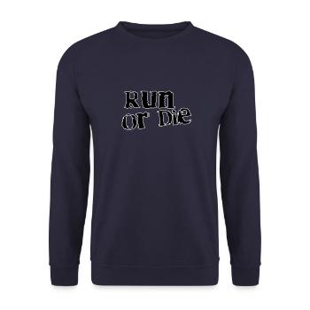 Run or die - Unisex Sweatshirt - navy - Front - Alina (178cm) & Michal (187cm)