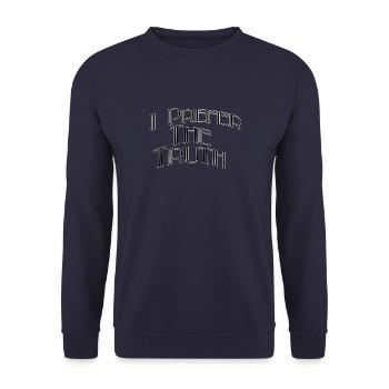 I prefer the truth - Unisex Pullover - Navy - Vorne - Alina (178cm) & Michal (187cm)