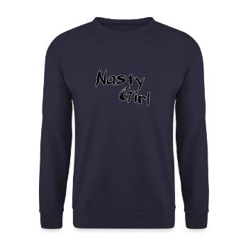 Nasty girl - Unisex Sweatshirt - navy - Front - Alina (178cm) & Michal (187cm)