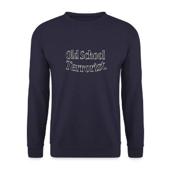 Old school terrorist - Unisex Pullover - Navy - Vorne - Alina (178cm) & Michal (187cm)