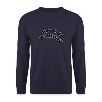 French bulldog - Unisex Pullover - Navy - Vorne - Alina (178cm) & Michal (187cm)