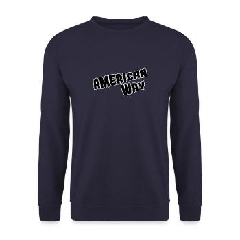 American way - Unisex Pullover - Navy - Vorne - Alina (178cm) & Michal (187cm)