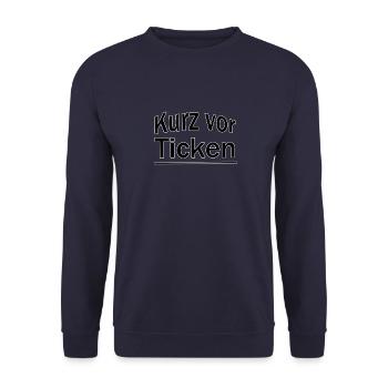 Kurz vor ticken - Unisex Pullover - Navy - Vorne - Alina (178cm) & Michal (187cm)