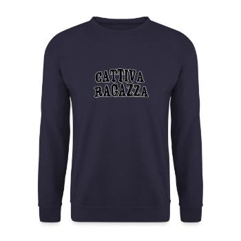 Cattiva ragazza - Unisex Sweatshirt - navy - Front - Alina (178cm) & Michal (187cm)