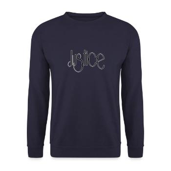 Justice - Unisex Pullover - Navy - Vorne - Alina (178cm) & Michal (187cm)