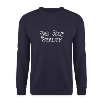 Big size beauty - Unisex Pullover - Navy - Vorne - Alina (178cm) & Michal (187cm)