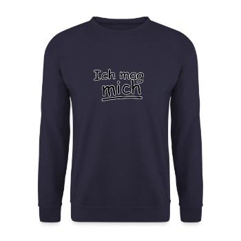 Ich mag mich - Unisex Pullover - Navy - Vorne - Alina (178cm) & Michal (187cm)