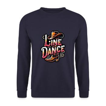Design de danse en ligne coloré avec chapeau de cow-boy - Sweat-shirt Unisexe - marine - Devant - Alina (178cm) & Michal (187cm)