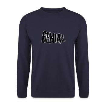 Genial - Unisex Pullover - Navy - Vorne - Alina (178cm) & Michal (187cm)