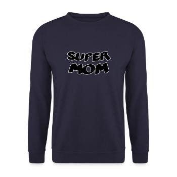 Super mom - Unisex Pullover - Navy - Vorne - Alina (178cm) & Michal (187cm)