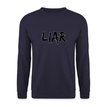 Liar - Unisex Sweatshirt - navy - Front - Alina (178cm) & Michal (187cm)