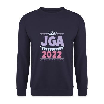 Jga 2022 Junggesellenabschied - Unisex Pullover - Navy - Vorne - Alina (178cm) & Michal (187cm)