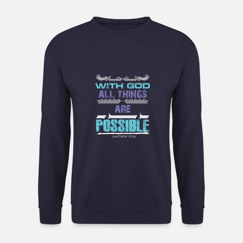 Bible God Everything Possible - Unisex Sweatshirt - navy