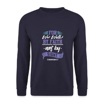 La foi biblique - Sweat-shirt Unisexe - marine - Devant - Alina (178cm) & Michal (187cm)