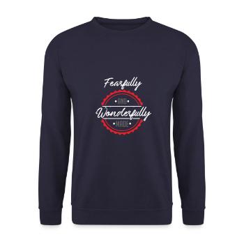 Bible Proverb - Unisex Sweatshirt - navy - Front - Alina (178cm) & Michal (187cm)