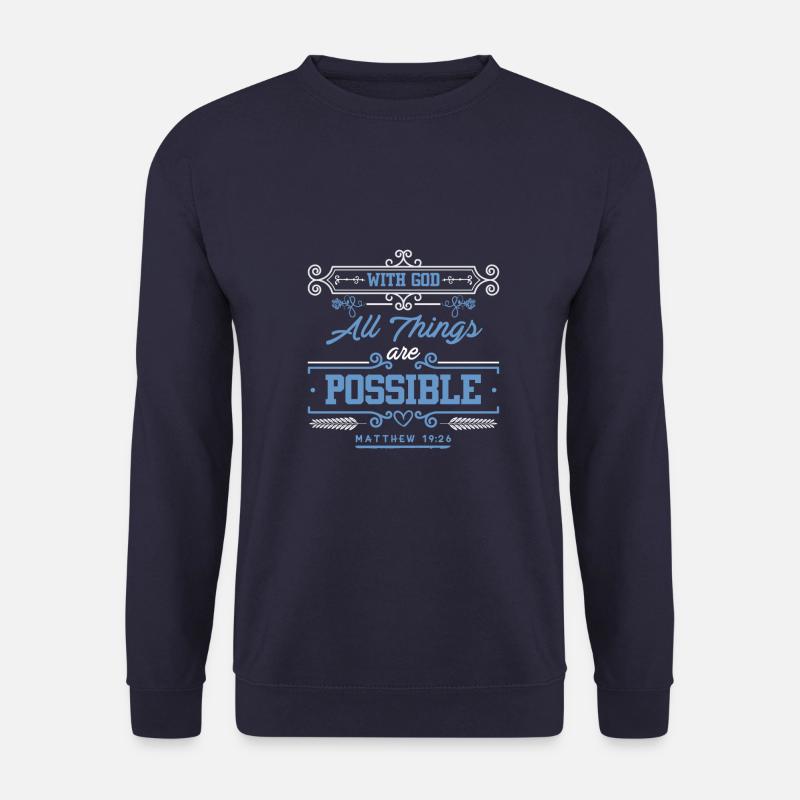 bibel gott alles möglich - Unisex Pullover - Navy