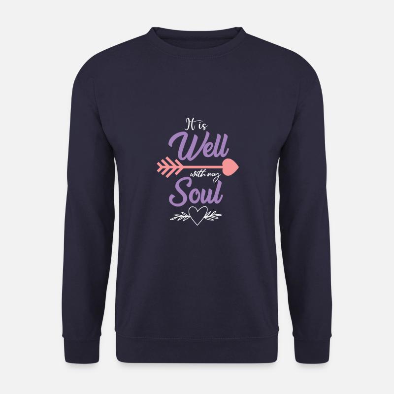 bibelvers seele jesus - Unisex Pullover - Navy