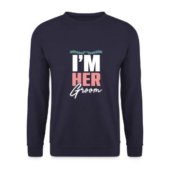 Je suis ton mari Couples - Sweat-shirt Unisexe - marine - Devant - Alina (178cm) & Michal (187cm)