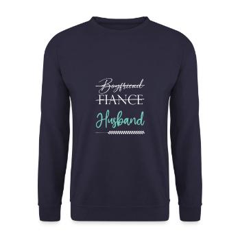 ehemann paare liebe - Unisex Pullover - Navy - Vorne - Alina (178cm) & Michal (187cm)