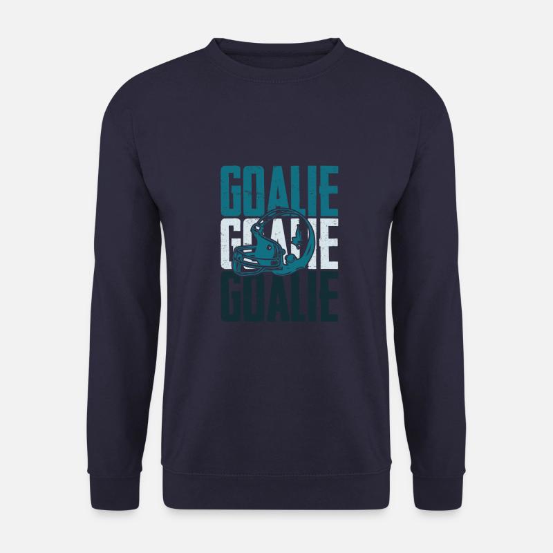 ice hockey goalie spruch - Unisex Pullover - Navy