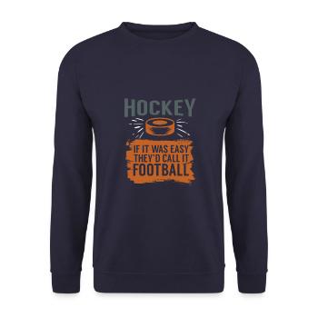 Ice Hockey Funny Saying - Unisex Sweatshirt - navy - Front - Alina (178cm) & Michal (187cm)