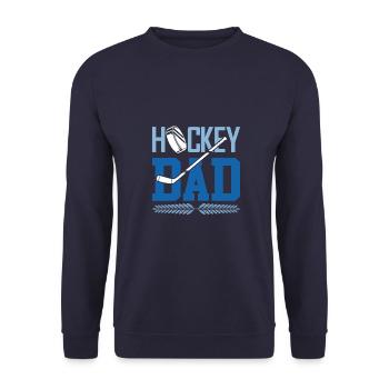 ice hockey dad - Unisex Pullover - Navy - Vorne - Alina (178cm) & Michal (187cm)