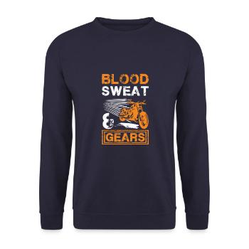 Moto à sueur de sang - Sweat-shirt Unisexe - marine - Devant - Alina (178cm) & Michal (187cm)