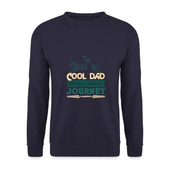motorrad papa - Unisex Pullover - Navy - Vorne - Alina (178cm) & Michal (187cm)