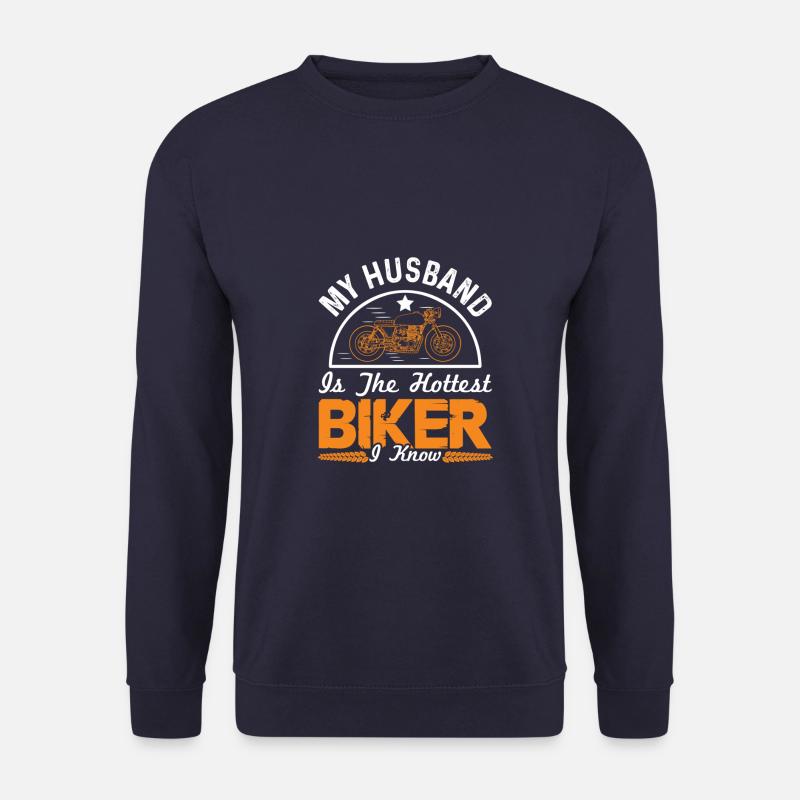 motorrad ehemann spruch - Unisex Pullover - Navy
