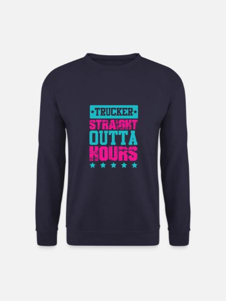 trucker straight outta - Unisex Sweatshirt - navy