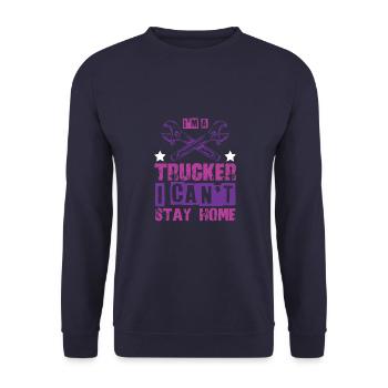 Dicton cool de camionneur - Sweat-shirt Unisexe - marine - Devant - Alina (178cm) & Michal (187cm)