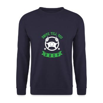 trucker zitat truck - Unisex Pullover - Navy - Vorne - Alina (178cm) & Michal (187cm)