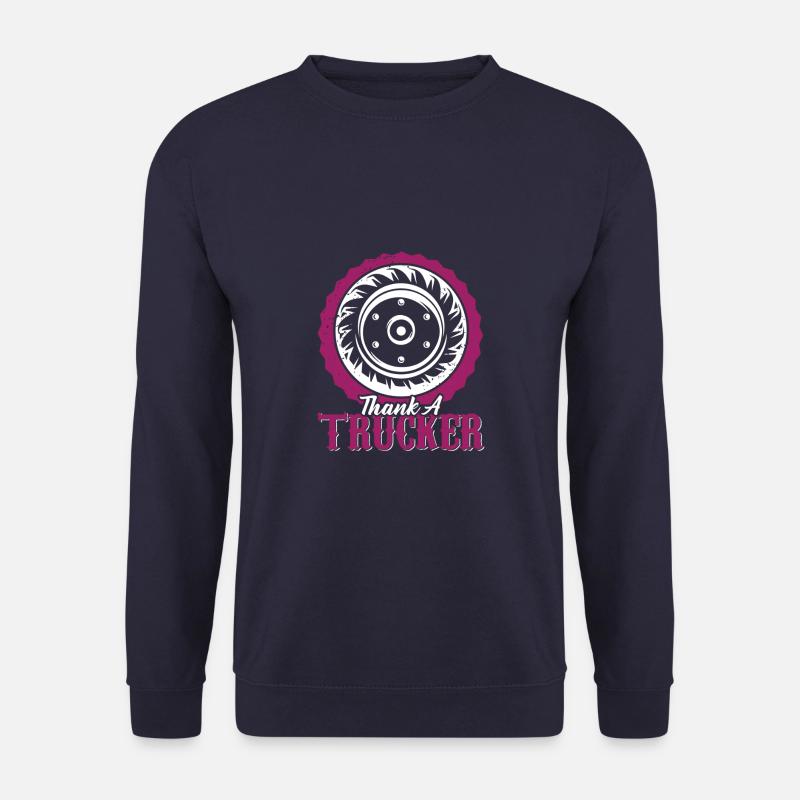 trucker spruch truck - Unisex Pullover - Navy