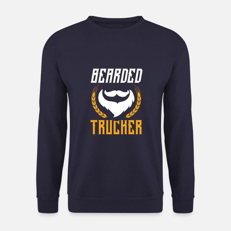 trucker vollbart spruch - Unisex Pullover - Navy