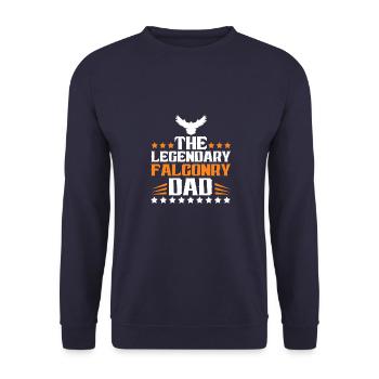 falknerei dad beizjagd - Unisex Pullover - Navy - Vorne - Alina (178cm) & Michal (187cm)