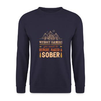 farming bauer - Unisex Pullover - Navy - Vorne - Alina (178cm) & Michal (187cm)