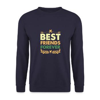 Best Friends Forever - Unisex Sweatshirt - navy - Front - Alina (178cm) & Michal (187cm)