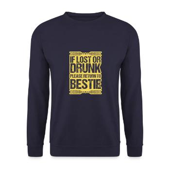 Best friends - Unisex Sweatshirt - navy - Front - Alina (178cm) & Michal (187cm)