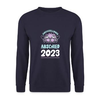 Junggesellinnen Abschied 2023 Jga - Unisex Pullover - Navy - Vorne - Alina (178cm) & Michal (187cm)