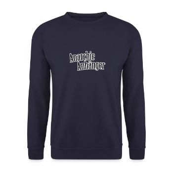 Anarchieanhänger - Unisex Pullover - Navy - Vorne - Alina (178cm) & Michal (187cm)