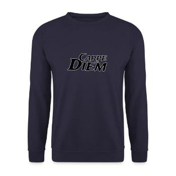 Carpe Diem - Unisex Sweatshirt - navy - Front - Alina (178cm) & Michal (187cm)