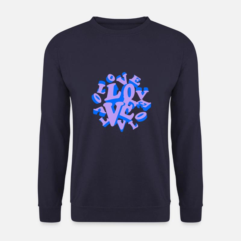 LOVE Haufen Flieder - Unisex Pullover - Navy