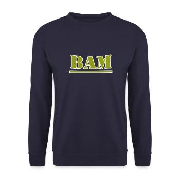 Bam - Unisex Sweatshirt - navy - Front - Alina (178cm) & Michal (187cm)