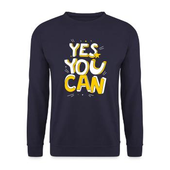 Si, tu peux - Sweat-shirt Unisexe - marine - Devant - Alina (178cm) & Michal (187cm)