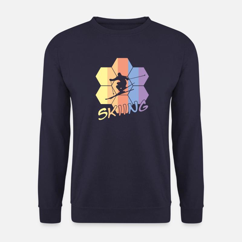 Skiing Skifahren - Unisex Pullover - Navy