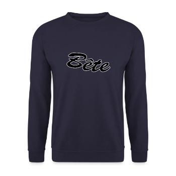 Beet - Unisex Sweatshirt - navy - Front - Alina (178cm) & Michal (187cm)