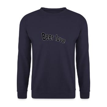 beer love - Unisex Pullover - Navy - Vorne - Alina (178cm) & Michal (187cm)