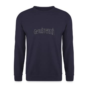 Genußmensch - Unisex Pullover - Navy - Vorne - Alina (178cm) & Michal (187cm)