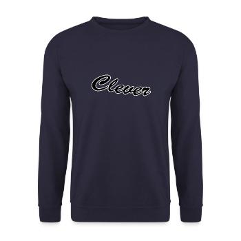 Clever - Unisex Sweatshirt - navy - Front - Alina (178cm) & Michal (187cm)