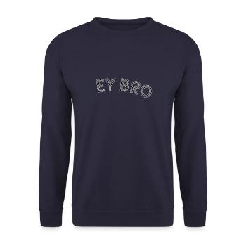 Ey Bro - Unisex Sweatshirt - navy - Front - Alina (178cm) & Michal (187cm)